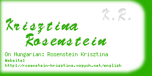 krisztina rosenstein business card